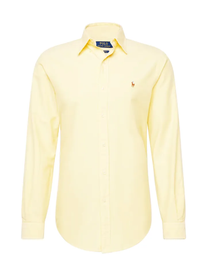 Polo Ralph Lauren Camisa azul claro / cognac / amarillo / blanco