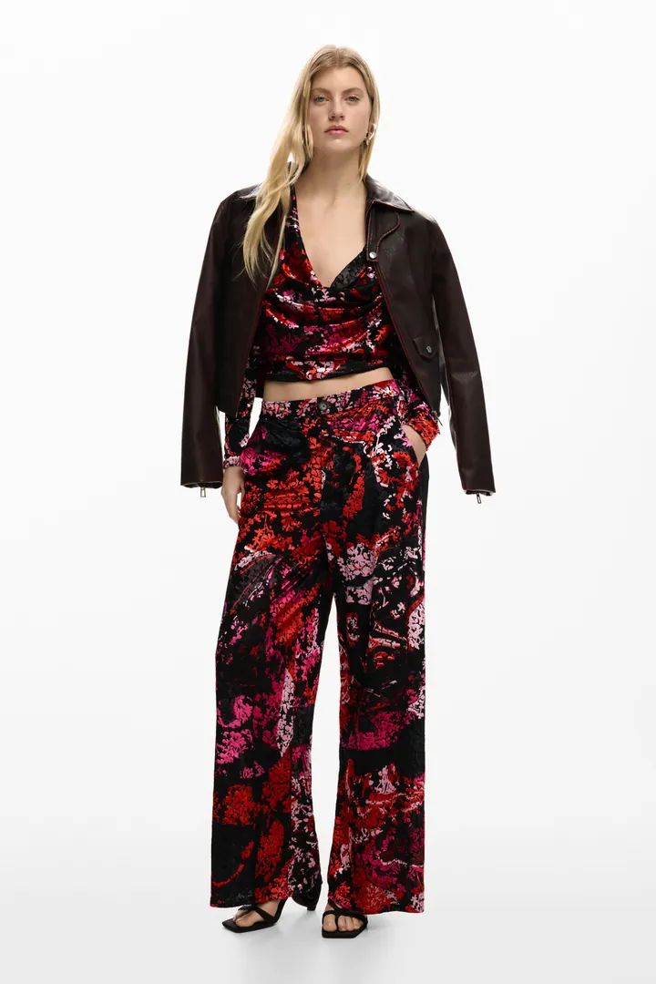 Desigual, Pantalón diseñado por mr. christian lacroix, Mujer, Negro, L