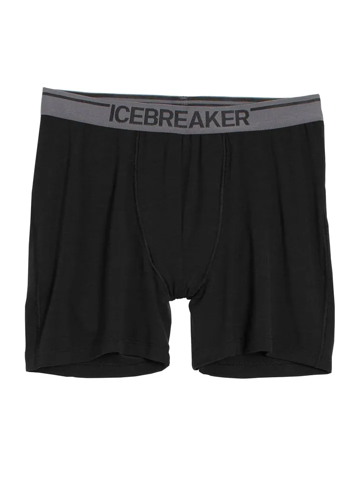ICEBREAKER Calzoncillo deportivo 'Anatomica'  gris oscuro / negro