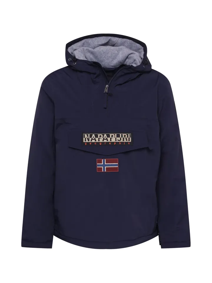 NAPAPIJRI Chaqueta funcional 'Rainforest' marino / marrón claro / rojo fuego / blanco
