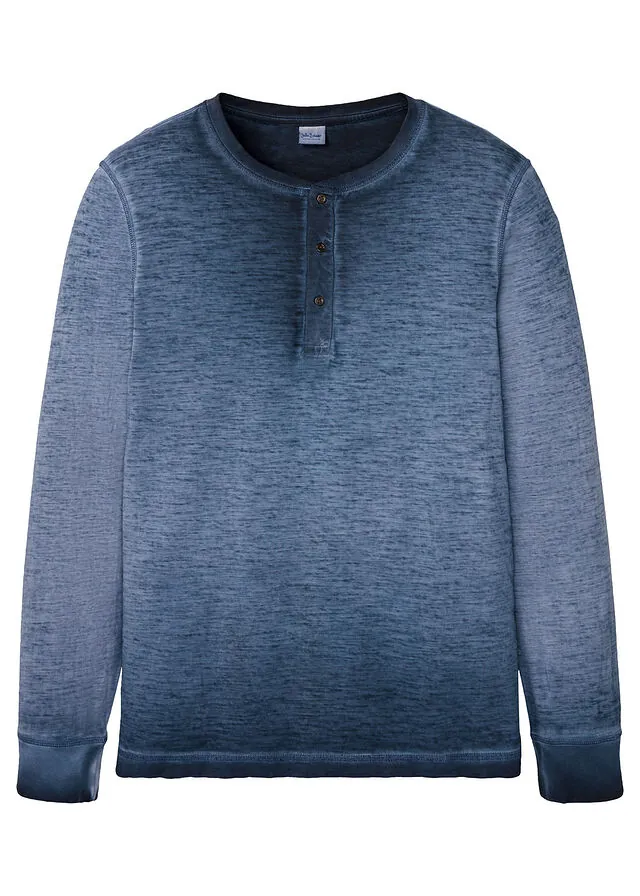 Camiseta henley con algodón orgánico puro