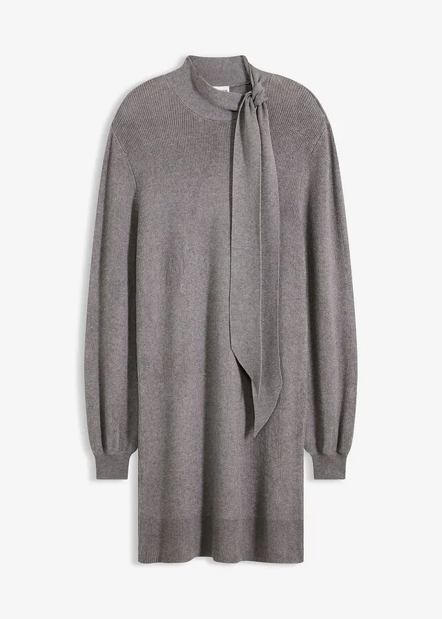 Vestido de punto de suave mezcla de viscosa con lazo