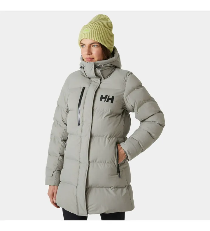 Helly Hansen para mujer. 53205 Parka Acolchada Adore gris (L), Casual, Poliamida, Manga larga