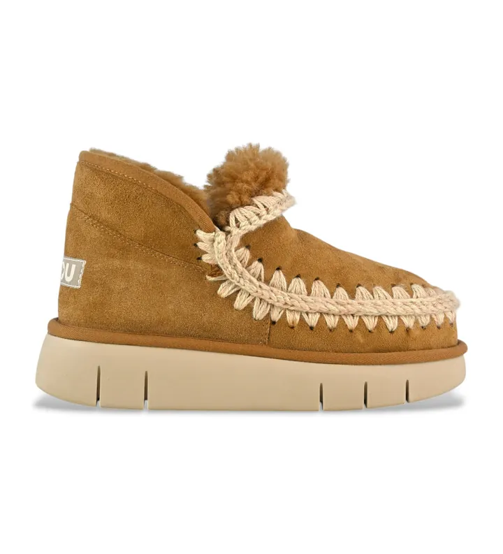 Mou para mujer. MU.FW531009A Zapatillas de piel Eskimo Bounce marrón (37), 3 a 5cm, Ninguno, Casual