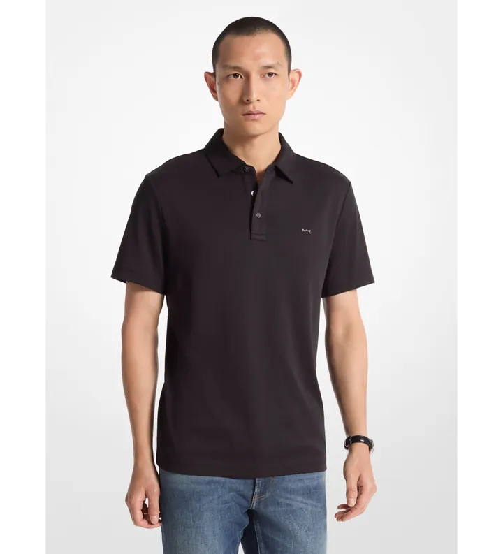 Michael Kors para hombre. CB95FGVC93 Polo de Algodón negro (L), Casual, Manga corta