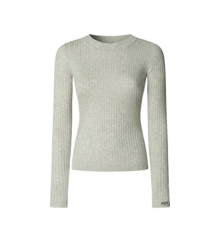 Pepe Jeans para mujer. PL7000025 Jersey Carla gris (L), Casual, Algodón