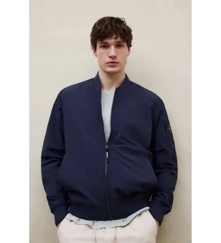 ECOALF para hombre. MCMGAJKWALE00428S26-161 Chaqueta Wale azul (L), Casual, Poliamida, Sostenible