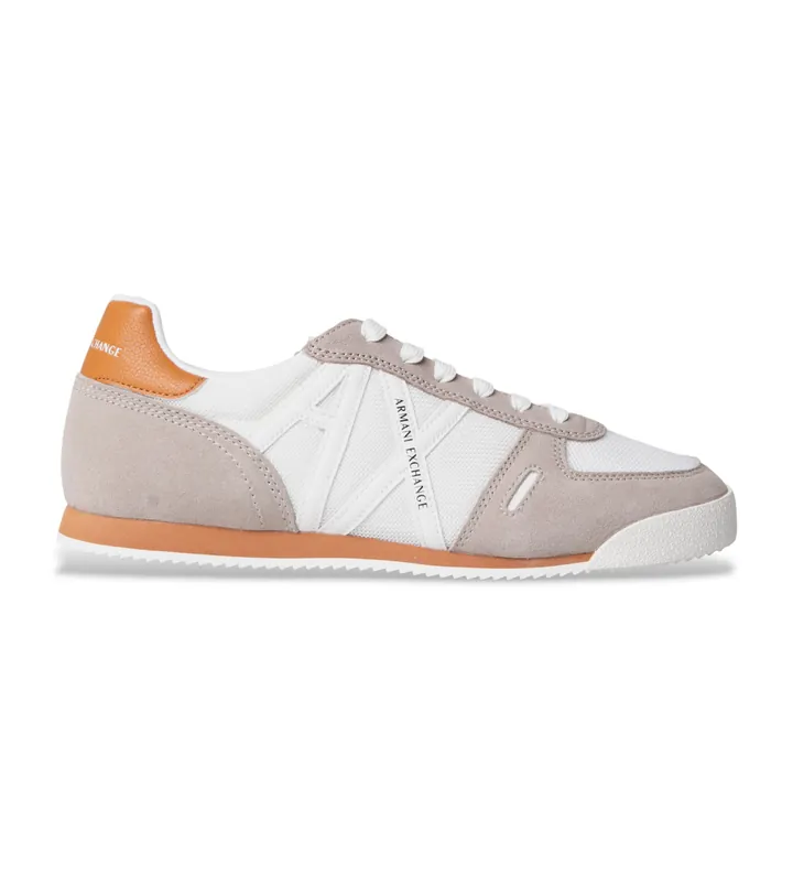 A|X Armani Exchange para hombre. XM002616AF22755M1316 Zapatillas Low blanco, beige (40), Plano, Cordones, Casual