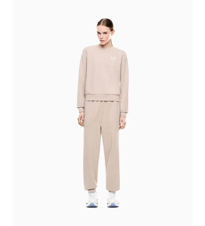 EA7 para mujer. 7W001157_AF12501 Conjunto Natural Ventus beige (L), Casual, Deportivo, Manga larga, Poliéster Reciclado