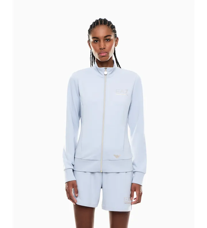 EA7 para mujer. 8NTM43_TJ9RZ Chaqueta Evolution azul (L), Casual, Deportivo, Poliéster