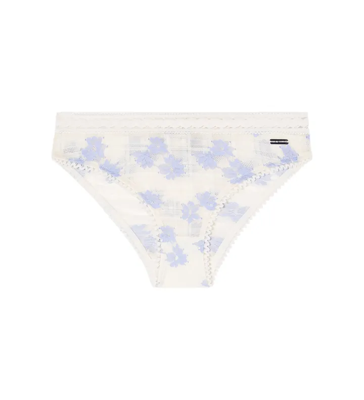 Emporio Armani para mujer. EW000378_AF19040 Braguita Vichy Lace Macrame blanco (L), Homewear, Poliamida