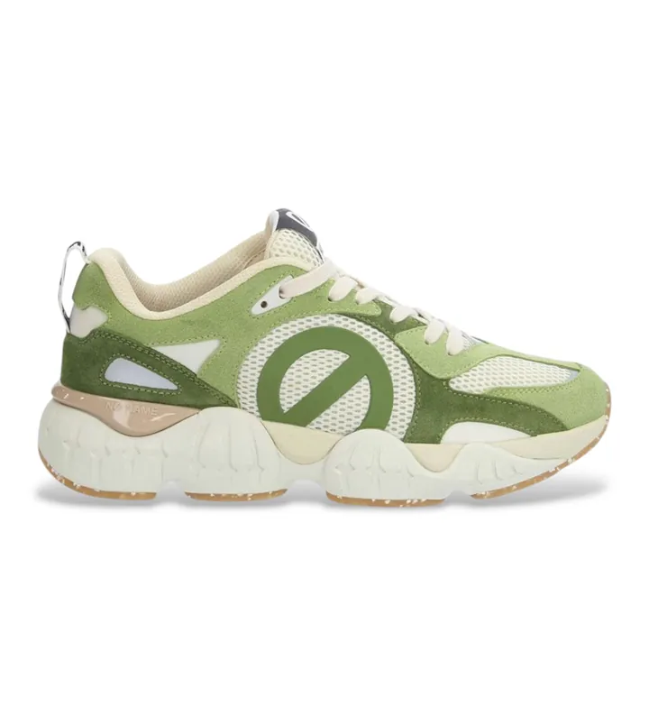 NO NAME para hombre. QNVLSME Zapatillas Krazee Runner verde (41), Piel, Plano, Cordones, Casual, Deportivo