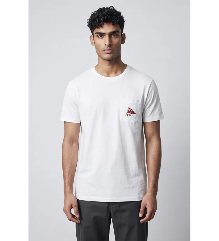Polo Ralph Lauren para hombre. 710B21952001 Camiseta Lace blanco (L), Casual, Algodón, Manga corta