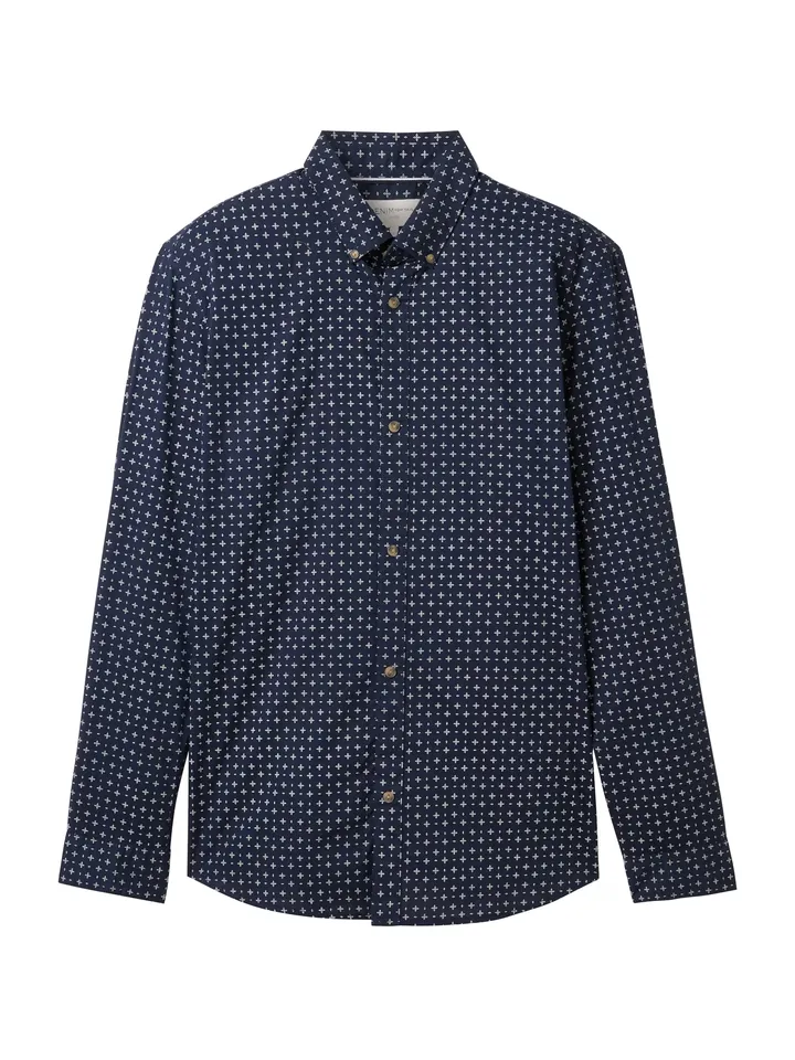 TOM TAILOR DENIM Camisa navy / blanco