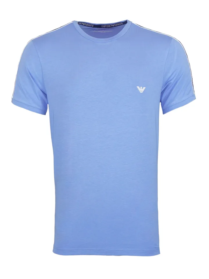 Emporio Armani Camiseta azul claro / blanco