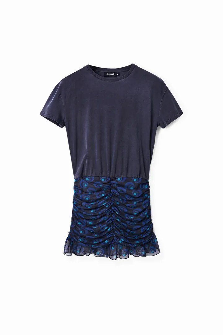 Desigual, Vestido corto dos piezas, Azul, L