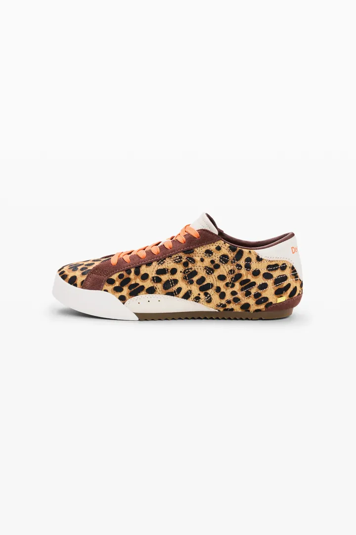 Desigual, Zapatillas Estampado Animal 100% Piel, Mujer, 36
