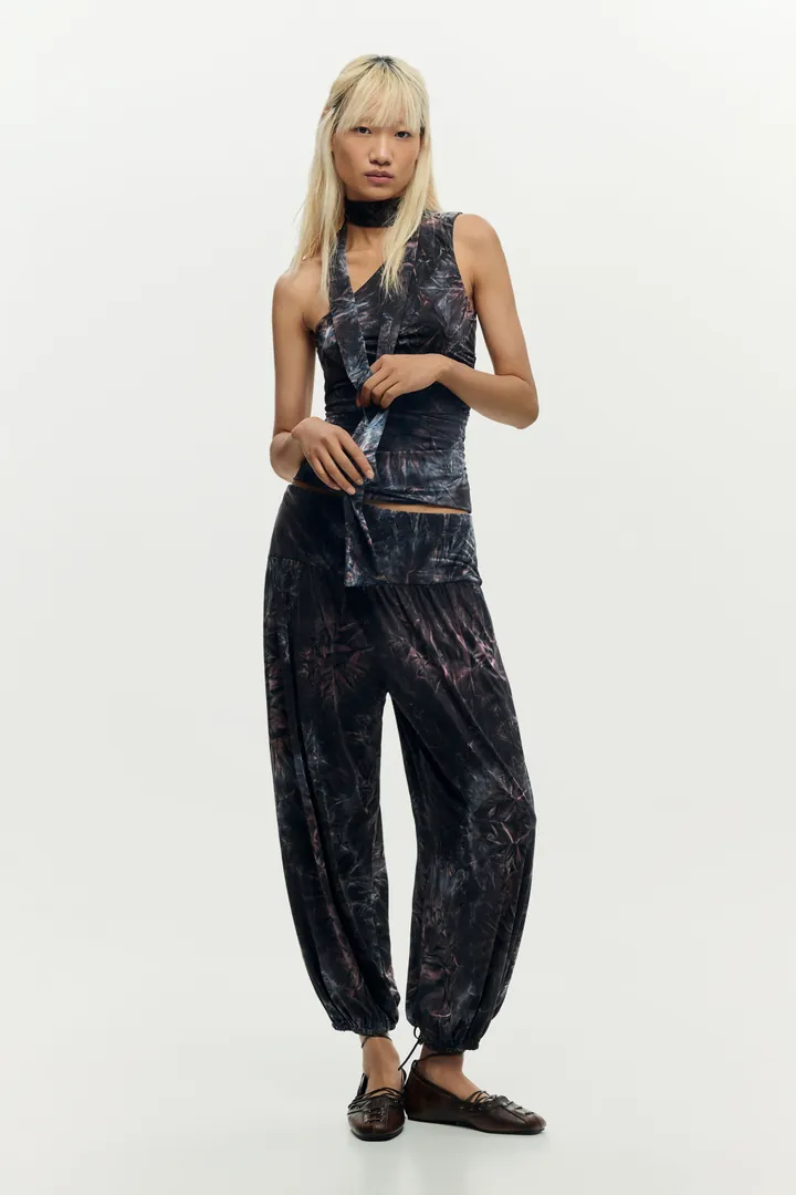 Desigual, Pantalón bombacho, Mujer, Poliester, MarróN, L