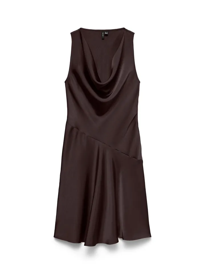VERO MODA Vestido marrón oscuro