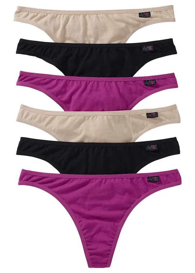 Tanga con algodón orgánico (6 unidades)