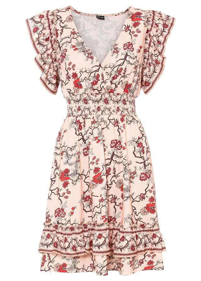 Vestido de punto con volante