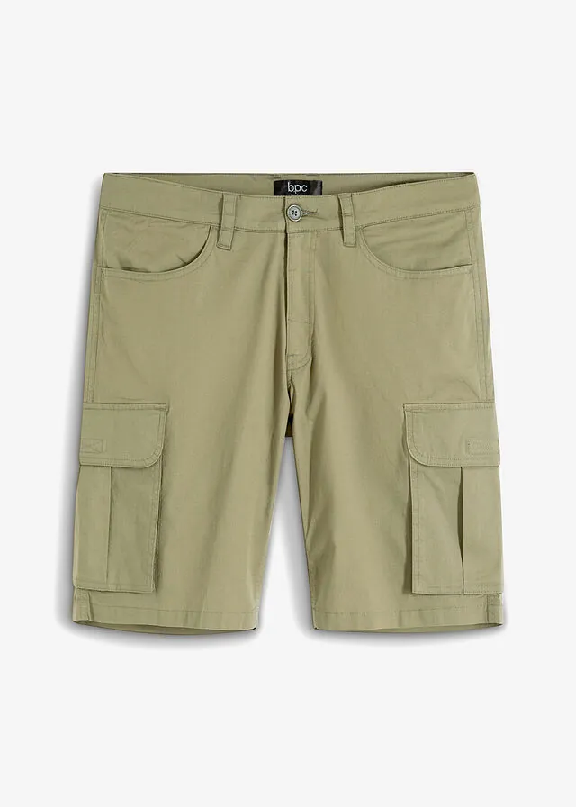 Bermudas elásticas tipo cargo con corte regular