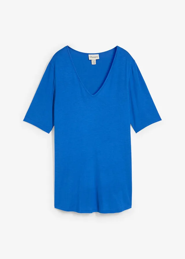 Camiseta larga de viscosa suave