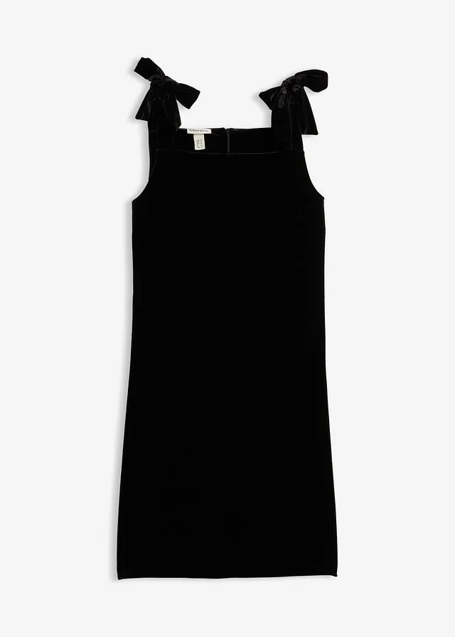 Vestido mini de terciopelo suave