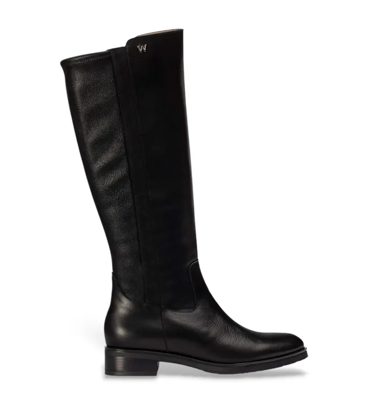 Wonders para mujer. C-54100 Botas Codigre negro (36), Piel, Plano, Cremallera, Casual