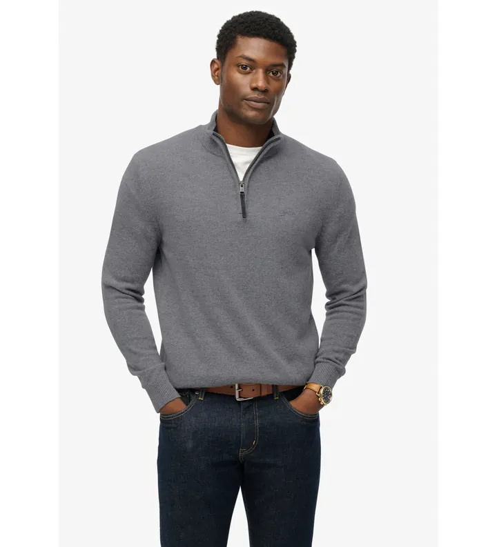 Superdry para hombre. M6110688A Jersey Lana gris (L), Casual