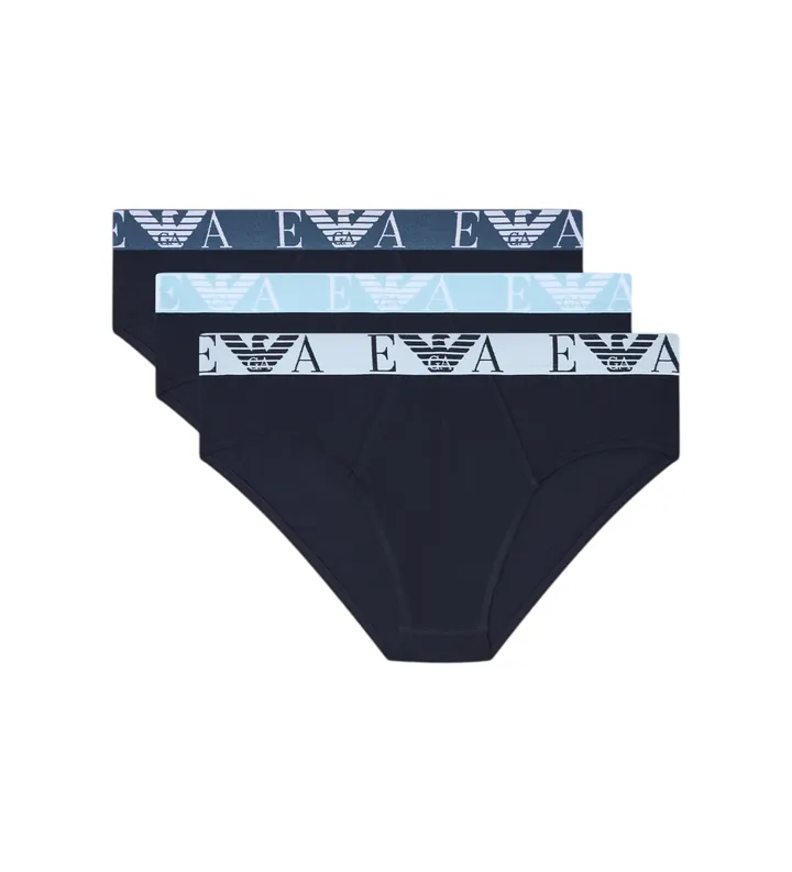 Emporio Armani para hombre. EM000258_AF20668 Set 3 Slips Prest marino (L), Homewear, Algodón