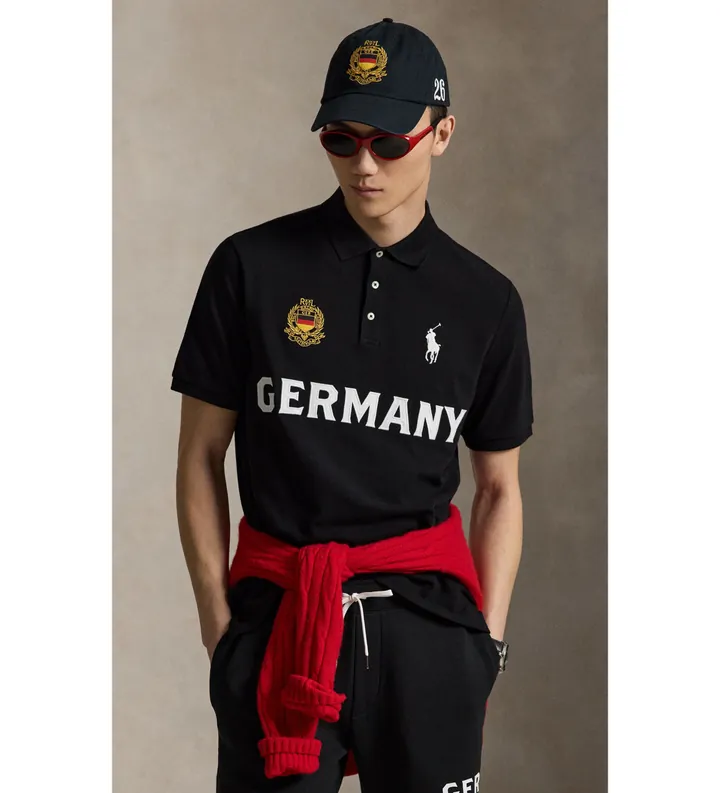 Polo Ralph Lauren para hombre. 710B20862001 Polo de Alemania Classic Fit negro (L), Casual, Algodón, Manga corta