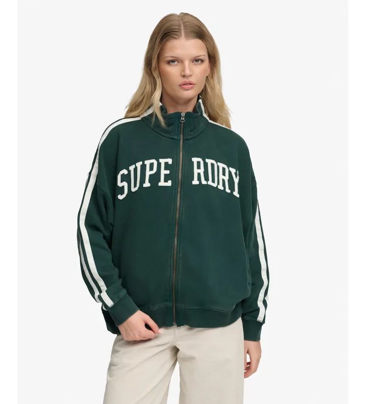Superdry para mujer. W2012615A Chaqueta de chándal ESS Loose verde (L), Casual, Algodón