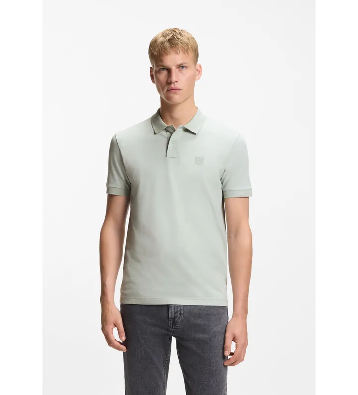 BOSS para hombre. 50507803 Polo Passenger gris (M), Casual, Algodón, Manga corta