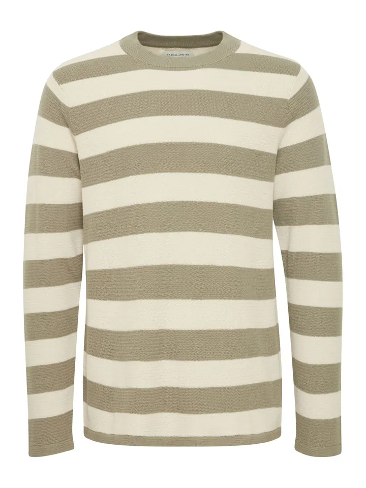 Casual Friday Jersey 'Karl' crema / caqui