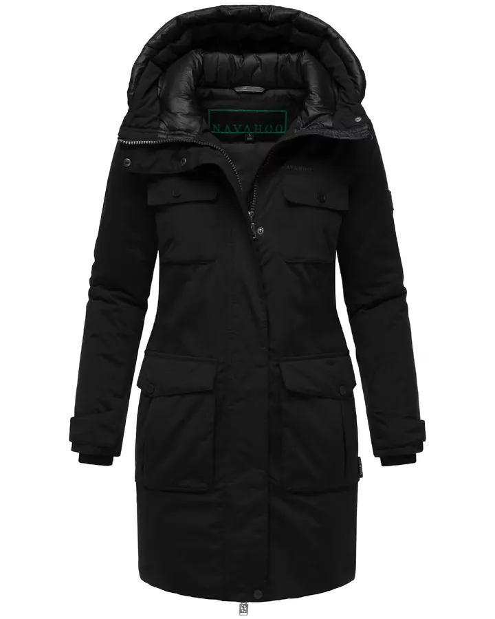 NAVAHOO Parca de invierno 'Eissturm 14'  gris / negro