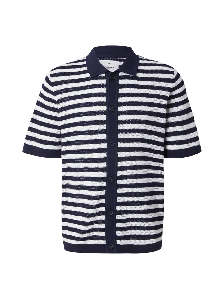 Jack & Jones Premium Camisa 'JPRBLAJones'  navy / blanco