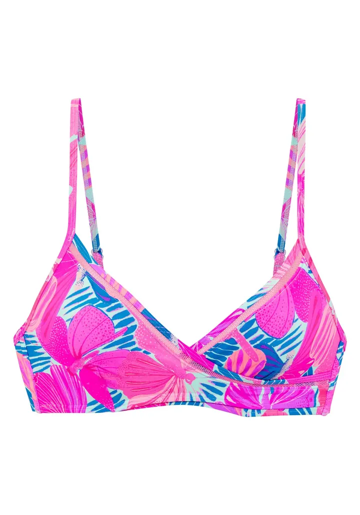 SUNSEEKER Top de bikini  azul / rosa / pitaya