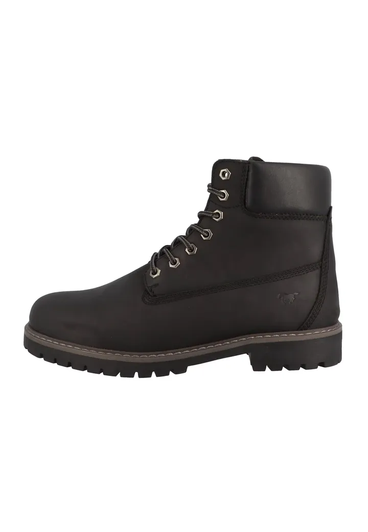 MUSTANG Botas con cordones 'Thalke'  negro
