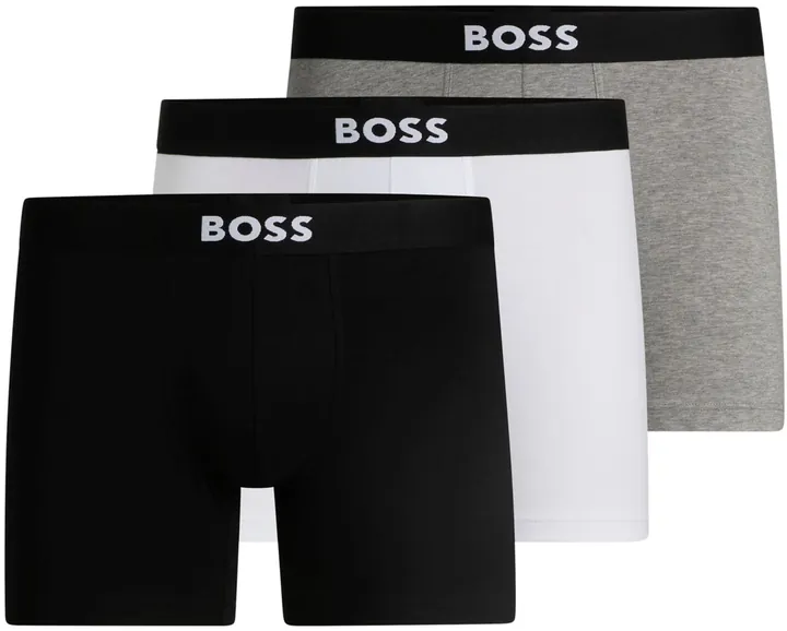 BOSS Calzoncillo boxer gris / negro / blanco