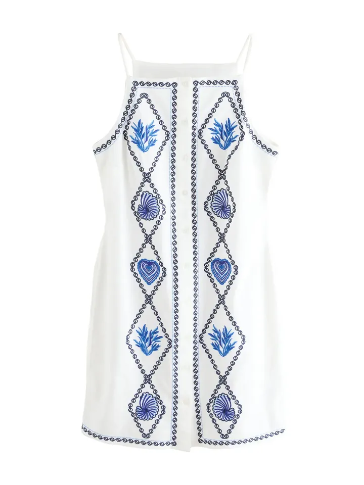 Next Vestido de tubo navy / azul real / blanco