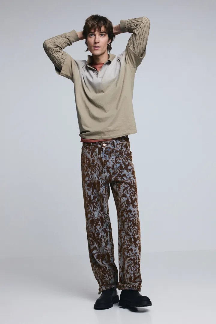 Desigual, Pantalón recto texturas, Hombre, MarróN, 28