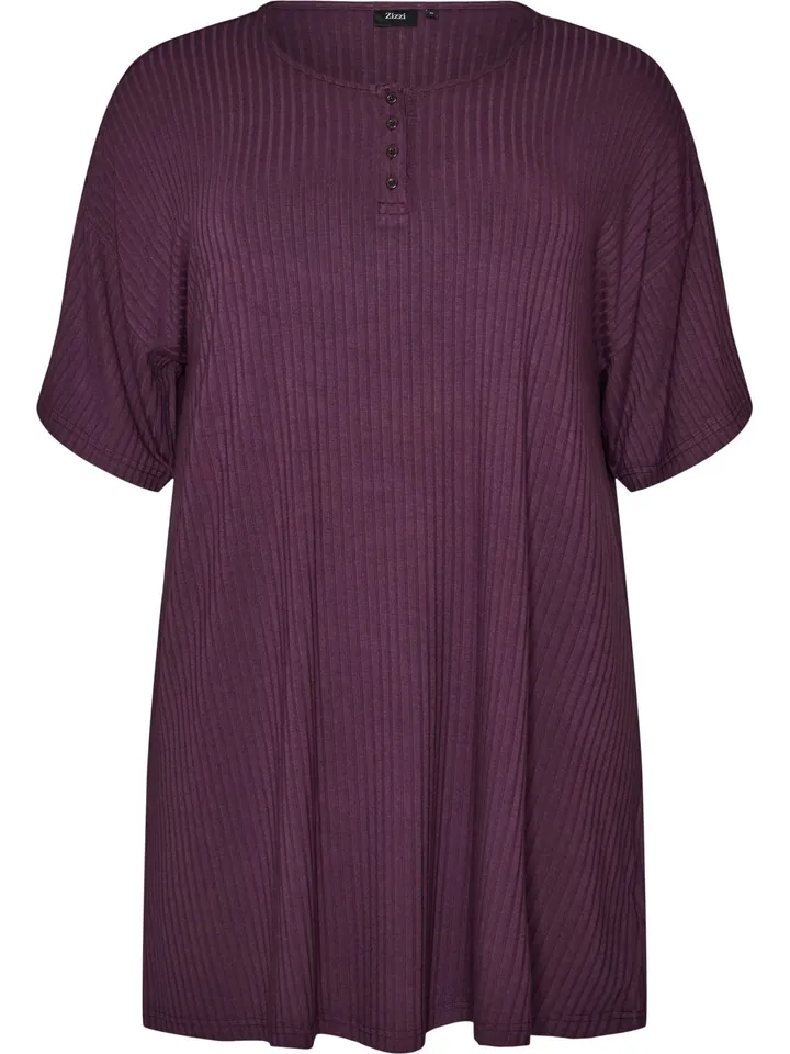 Zizzi Camiseta de noche 'POLIE'  ciruela