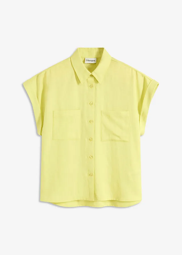 Blusa de mezcla de lyocell fluido