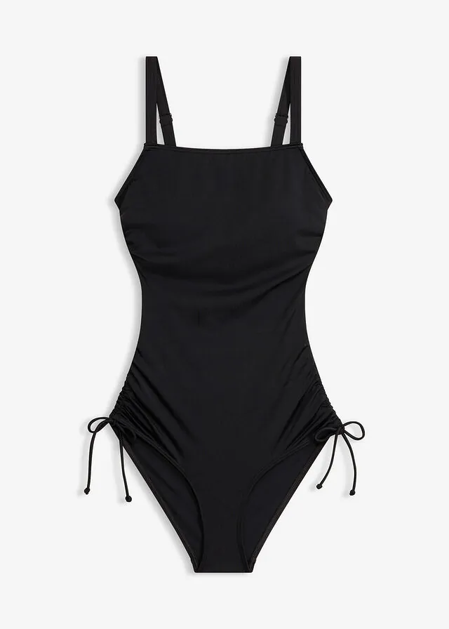 Bañador tipo bandeau con pernera alta