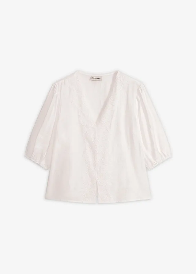 Blusa de mezcla de viscosa