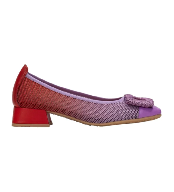 Hispanitas para mujer. BHV243335 Bailarinas Aruba violeta (35), Piel, 1 a 3cm, Ninguno, Casual, Rosa, Lila