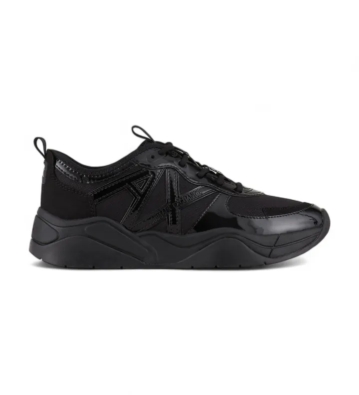 A|X Armani Exchange para mujer. XDX039XV31100002 Zapatillas Multimaterial negro (35.5), Plano, Cordones, Casual