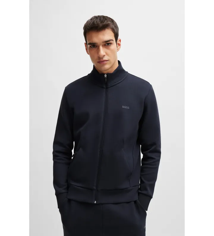 BOSS para hombre. 50506152 Sudadera Skaz marino (L), Casual, Algodón, Manga larga