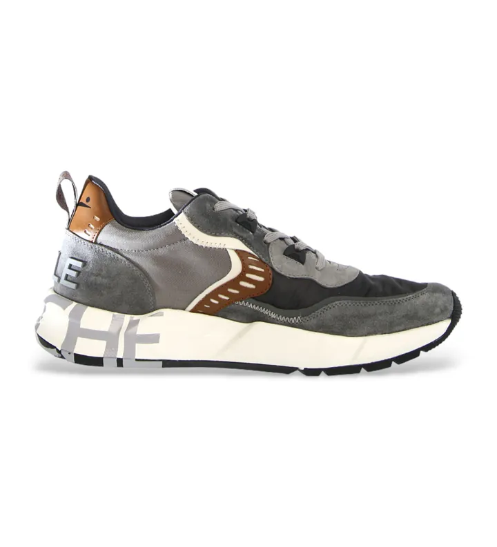 Voile blanche para hombre. 2017465 Zapatillas de piel Club 01 gris (42), Plano, Cordones, Casual
